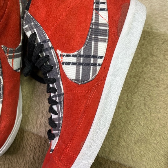 Nike Ben Simmons X Mid “Premium Plaid” suede red pattern Nike check size 10.5 - Picture 7 of 9